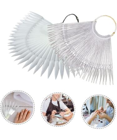 2 Sets Manicure Nail Display Color Cards Nail Sample Color Board False Nail Sample Sticks Nail Art Stiletto Tips Nail with Ring Tips Nail Sticks Nail Ring Plastic Sector Nail Piece - Buy Online on GoSupps.com