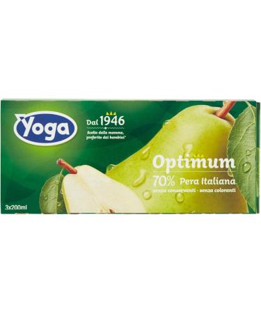 Yoga Succo Pera Pear juice without added sugar 3 x 200 ml