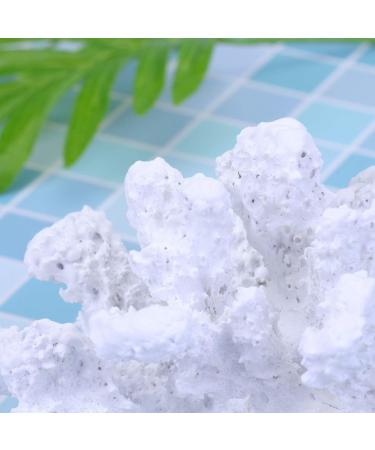Imikeya Artificial Coral - White Aquarium Decoration | Realistic Underwater Coral Plant Ornament - Buy Online on GoSupps.com