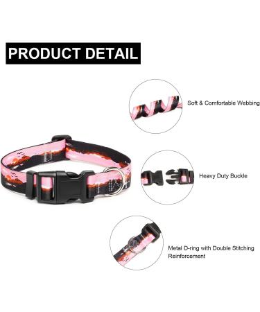 Mercano Dog Halison Comfort Collar - Soft Nylon Patterned Collar for Small & Medium Dogs | Perfect for Puppies - Size M Sunset - Buy Online on GoSupps.com