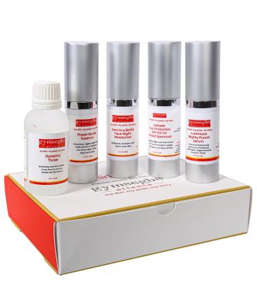 gymsegb Mini Skincare Set Travel Size 5-Step Korean Skin Care Intro Kit (5x15ml) with Snail Mucin Niacinamide & SPF50 Moisturizer TSA-Friendly Vegan Cruelty-Free