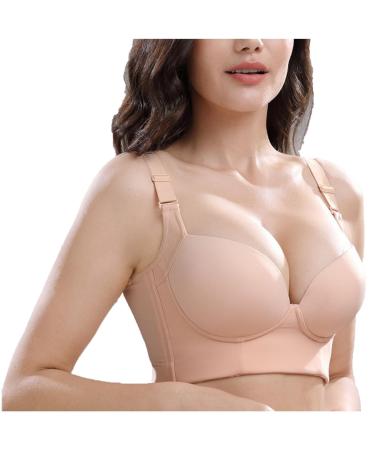 Yhybn Plus Size Minimizer Women BH Full Coverage Seamless BHS Wireless Shaper BH Daily Soft Supporting Everyday Sports (Color: Skin Size: 42/95cde)