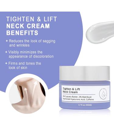Neck Firming Cream - Anti-Aging Tightening & Lifting Formula for Youthful Skin | Reduce Fine Lines & Wrinkles (1.7 oz - Buy Online on GoSupps.com