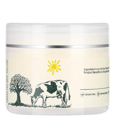 Beef Tallow for Skin Tallow Face Moisturizer Grass Fed Organic Whipped Tallow Balm Unscented Tallow Cream for Face & Body All-Natural Care for Dry Skin - Buy Online on GoSupps.com