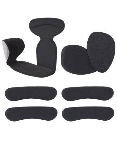 Shoe Heel Cushion Pads GEL Cushion Liner Anti-wear Feet Men Comfort Stand for Plantar Fasciitis and Heel Blister Prevention(BlackFour-piece Apricot Large)