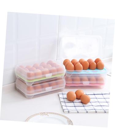 Hohopeti 3pcs Egg Tray Egg Storage Unit Egg Holder Refrigerator Containers White Egg Plate Egg Case re-usable White 25*15.5*7.2cm - Buy Online on GoSupps.com