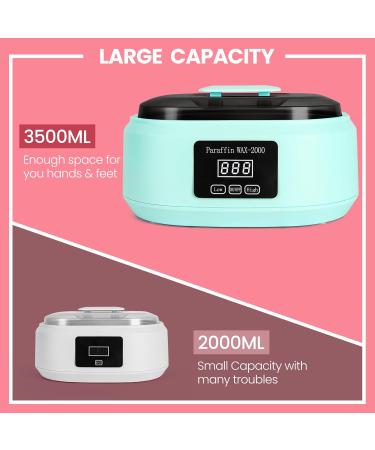 Machine cire de paraffine pour les mains et les pieds 3500 ml avec 6 cire de bain paraffine temps automatique et garde au chaud (bleu) - Buy Online on GoSupps.com