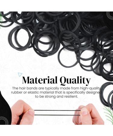 3000 Pcs Black Mini Elastic Hair Bands - Hair Ties & Bobbles for Women and Girls - Buy Online on GoSupps.com