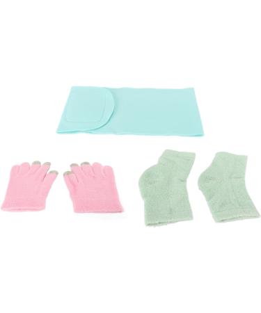 Qukaim Touch Screen Spa Gloves Touch Screen Spa Gel Socks Gloves Set for Cracked Dry Skin Reusable Moisturizing Gel Spa Neck Wrap Mask - Buy Online on GoSupps.com