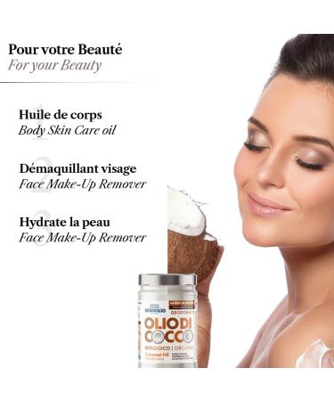  BENVOLIO BENVOLIO - Organic Deodorized Coconut Oil | 950 ml | Pure versatile and odorless | Lactose-free | Moisturizer for skin and hair | Cooking and personal care | Coconut Oil Kokos l - Buy Online on GoSupps.com