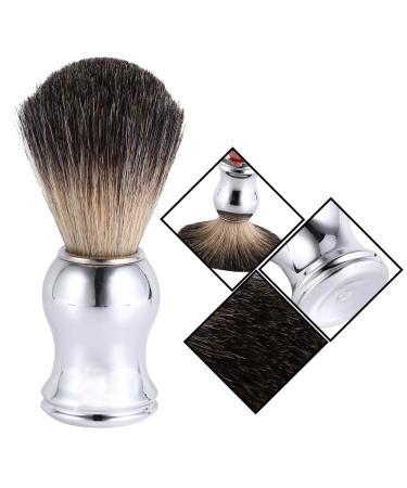 OKJHFD Men's Shaving Brush | Stylish Faux Hair Face Cleaning Tool with Silver Plastic Handle - International Shipping Available - Buy Online on GoSupps.com