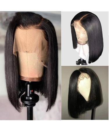150% Density Brazilian Straight Front Lace Wig - 16 Inch Bob with Real Hair & Baby Hair Detailing - Buy Online on GoSupps.com
