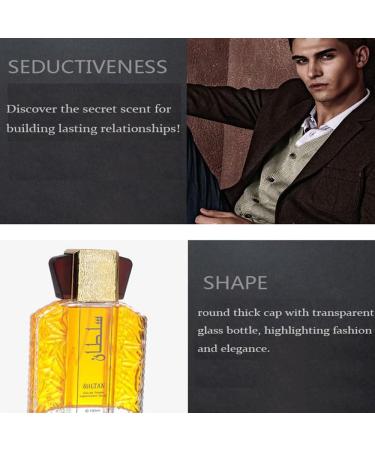 Dubai Perfume for Men - Sultan Gold Perfume Oil 3.4 Fl.oz Elegant & Long Lasting Scent Exotic Arabian Perfume Oil Spray for Men (Red box) - Buy Online on GoSupps.com