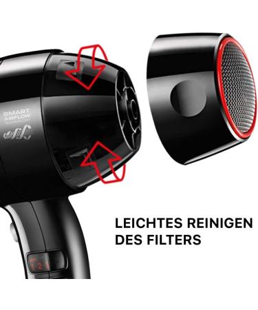Valera Swiss Silent Jet Light 7500 Hair Dryer - 2000W Professional with Ion Generator 3 Temperature Levels & Twist-Proof Cable - Black - Buy Online on GoSupps.com