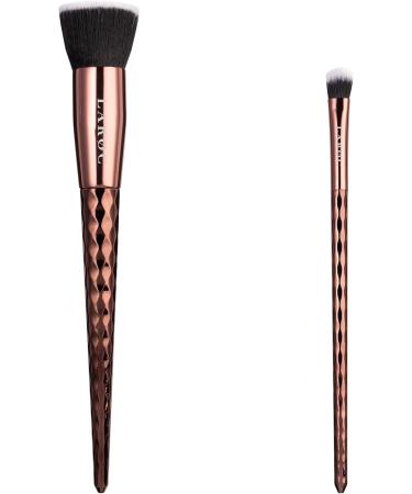 Make Up Brushes LaRoc 10pc - Professional Diamond Makeup Brush Set Complete Coverage Make Up Set - Concealer Powder Brush Eyeliner Eyeshadow Brushes & More - Deep Bronze - Buy Online on GoSupps.com