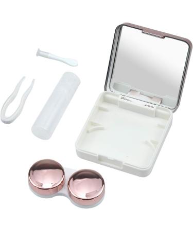 Buy NATUCE 2PCs Contact Lens Container Set - Travel-Friendly with Mirrors - Pink & Rose Gold - Ideal for Home & Travel - Buy Online on GoSupps.com