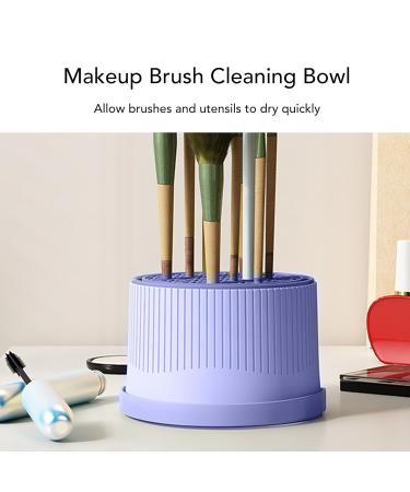 Multifunctional Makeup Brush Drying Holder & Cleaner Bowl | Organizer for Air Drying Cosmetic Brushes - Buy Online on GoSupps.com