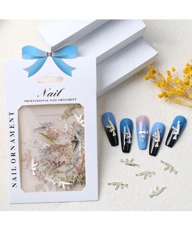 40pcs Retro Punk Gun Nail Charms - Metal Weapon Nail Art Charms for DIY Nails - Buy Online on GoSupps.com