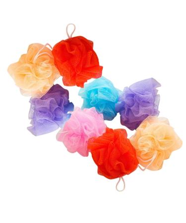 Lurrose 8pcs Mesh Pouf Shower Balls | Bath Sponge Loofah Set for Home Bathing - Buy Online on GoSupps.com