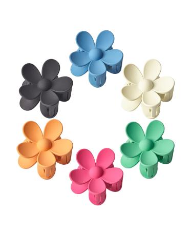YosaiHom Flower Hair Claw Clips - 6PCS Big Jaw Clips for Women - Strong Hold Non Slip Hair Barrettes - 6 Colors Hair Accessories - Buy Online on GoSupps.com