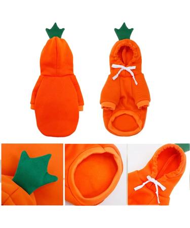 Xiaoyu Dog Hoodies - Warm Sweatshirt Coat for Puppies | Autumn Winter Pet Clothing with Fruit Hood & Carrot Design - Buy Online on GoSupps.com