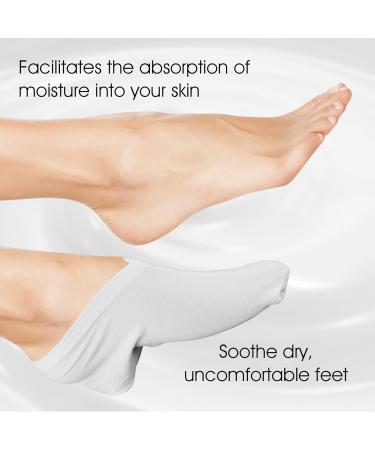 Sibba 2 Pairs Moisturizing Gloves and Socks for Overnight Healing - Repair Rough, Cracked, Dry, Chapped Skin - Touch Screen Compatible - Hand Spa Treatment for Eczema - Bedtime Lotion Infused - Set of 2 Pairs (Gloves & Socks) - Buy Online on GoSupps.com