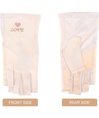 Exceart UV Nail Lamp Gloves - Cotton Finger Gloves for Women Manicure | UV Protection Hand Gloves in Flesh Color - Buy Online on GoSupps.com
