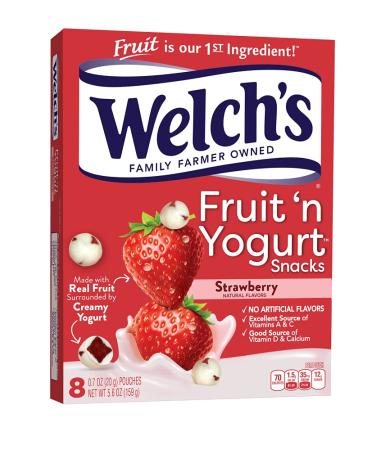 Welch's Fruit n Yogurt Strawberry Fruit Snacks - 8 Ct | Delicious and Healthy Snacking Option - Buy Online on GoSupps.com