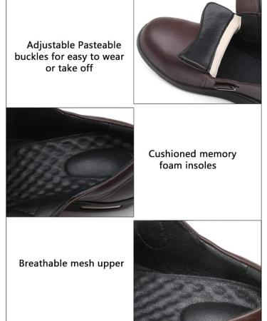 Men's Diabetic Shoes - Extra Wide Outdoor Walking Sneakers for Autumn & Winter | Best Gift for Diabetic Orthopedic Edema - Size 11 Brown - Buy Online on GoSupps.com