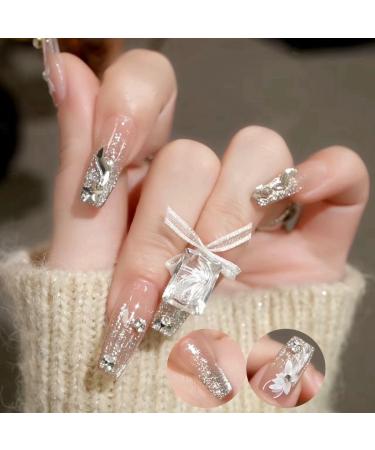 Handmade wearable nail bow detachable nail patch long duckbill shaped nail enhancement(Size:XS) - Buy Online on GoSupps.com