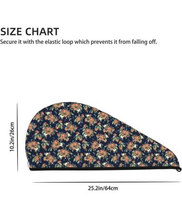 Watercolor Rose Microfiber Hair Towel - Super Absorbent Quick Dry Wrap for Long Curly & Thick Hair | Soft Coral Velvet for Women - Buy Online on GoSupps.com