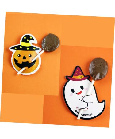 Cabilock Halloween Lollipop Decoration 100 Pcs Lollipop Paper Lollipop Candy Lollipop Packaging Lollipop Ghost Lollipop Greeting Lollipop Decoration Pencil Caps Message Halloween - Buy Online on GoSupps.com