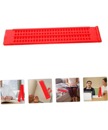 OHPHCALL Braille Writing Fingerboard 1 Set Braille Tablet Writing Pen Plastic Braille Writing Slate 22.00X4.50X0.50CM Red - Buy Online on GoSupps.com