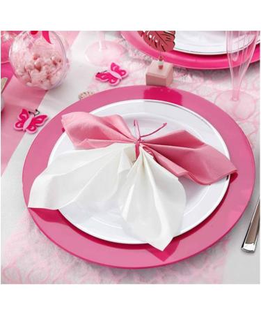 Adorfine 60 High-Quality 40x40 cm White Disposable Napkins | 100% Cellulose Decorative Tissues for Weddings Parties Birthdays & Festivals - Buy Online on GoSupps.com