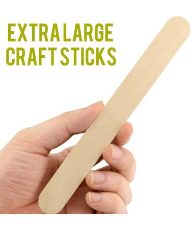 WISYOK 8'' Jumbo Craft Sticks 60pcs - Natural Premium Wood - Multi-Use Tongue Depressors, Plant Labels, Hair Removal - Karlash Jumbo Sticks - Buy Online on GoSupps.com