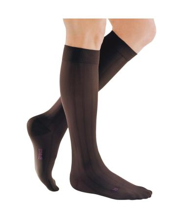 mediven for Men Classic 20-30 mmHg Calf High Compression Stockings Closed Toe Leg Circulation for Men Compression Dress Socks Leg Support Compression Coverage IV Brown