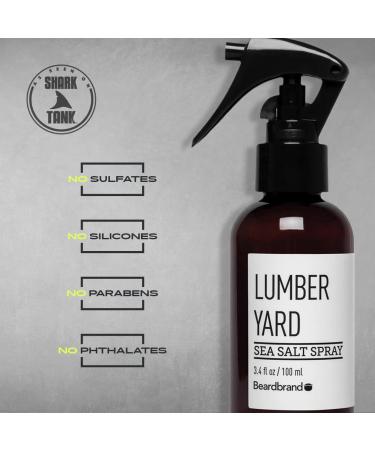 Beardbrand Natural Sea Salt Spray for Men - Texture, Hold & Volume - Sandalwood & Lumber Yard Scent - 3.4 fl oz | AS SEEN ON SHARK TANK - Buy Online on GoSupps.com