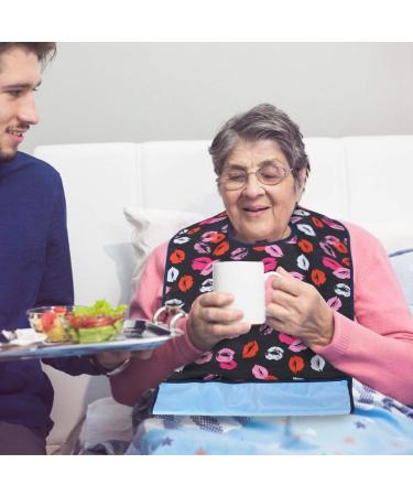 Clothes Protector Bib Skin-friendly Mealtime Bib Waterproof Older for Inconvenience People Convalescents Bedridden - Buy Online on GoSupps.com