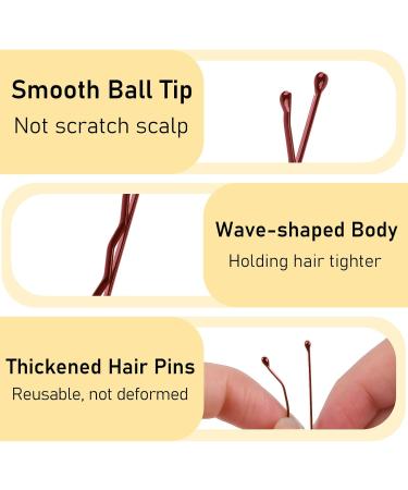 200 Hairpins & 100 Hair Ties - Premium Updo Accessories for Women & Kids | Brown Bobby Pins & Wedding Clamps - Global Shipping Available - Buy Online on GoSupps.com