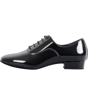 Linodes Men's 1 Leather Sole Latin Dance Shoes - Size 9, Black Patent - Buy Online on GoSupps.com