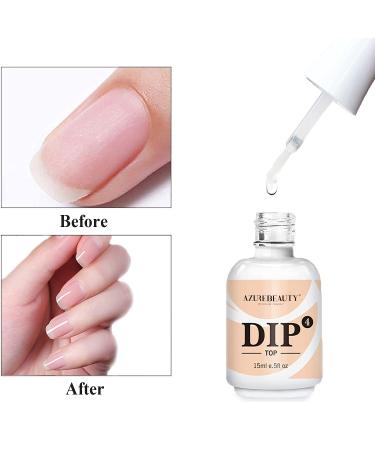 AZUREBEAUTY Dip Powder Top Coat 15ml - Professional Finish for Nail Dipping Set | French Nails Art, Manicure, DIY Salon - Beginners Essential - Buy Online on GoSupps.com