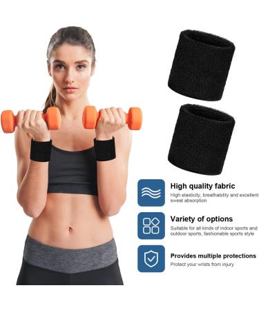 Flintronic Absorbent Welding Tapes for Men & Women | Soft Cotton Fitness Arm Bracelets for Handball Football & Tennis - Black - Buy Online on GoSupps.com