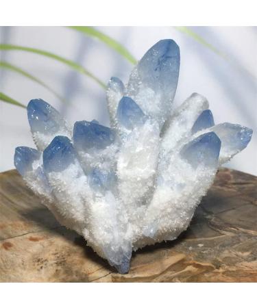 Crystal Natural Gemstone Ghost Phantom Crystal Cluster Quartz Specimen Blue Stone ningxiao - Buy Online on GoSupps.com