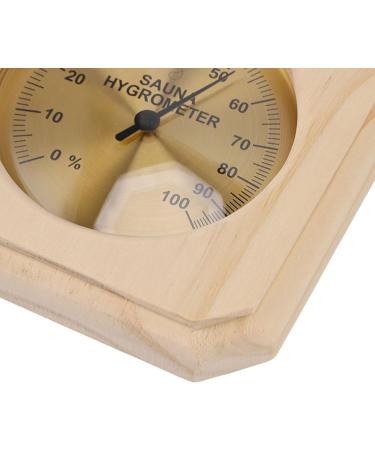 Premium Wooden Sauna Hygrothermograph | Accurate Wall-Mounted Hygrometer for Optimal Humidity & Temperature Control - Buy Online on GoSupps.com