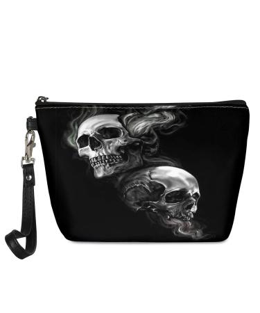 Biyejit cosmetic bag make-up bags travel waterproof cultural bag for women women lipstick bag cultural bag travel case travel case wallet skull skeleton unit size hand luggage