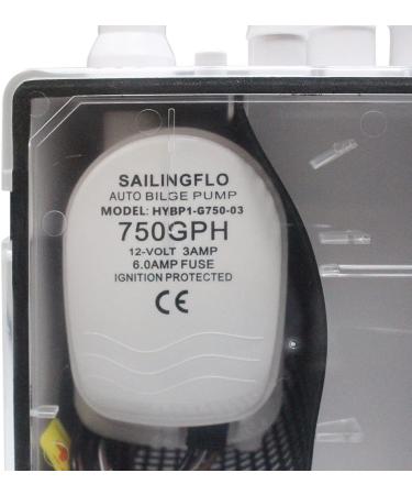 SAILINGFLO 12v 750GPH Shower Sump Pump System for Boat, Marine, RV - Multi-Port Inlet - Buy Online on GoSupps.com