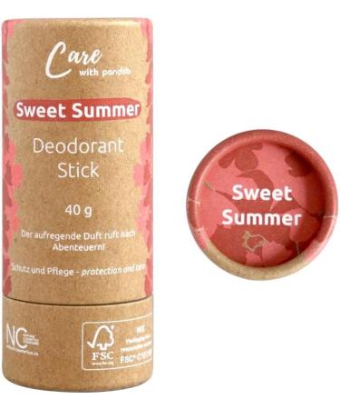 Sweet Summer Deodorant Stick 40g 100% Natural & Plastic Free Solid Deodorant Pen Deodorant Pen Plastic Free Pen (Pack of 1) - Buy Online on GoSupps.com