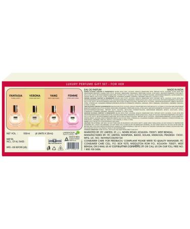 En-gage Gift Set - Luxury Perfume Gifts For Women 100ml Long Lasting Smell Women Perfume Best Wedding Gift Hamper by ITC Eau De Parfum for Girls Travel Sized Perfume Combo 25ml x 4 - Buy Online on GoSupps.com