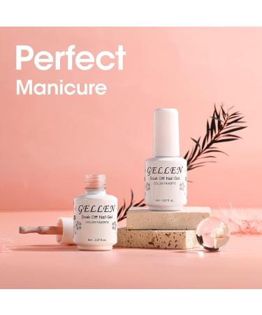 Gellen Pearl Gel Nail Polish - 6 Macaroon Collections Pink Yellow Green Purple Blue Pearl Gel Nail Polish Set Soak Off DIY Manicure Gifts for Women Sunnyland - Buy Online on GoSupps.com