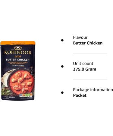  Kohinoor Kohinoor Delhi Butter Chicken Sauce 375g - Buy Online on GoSupps.com